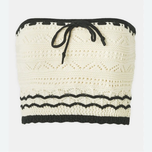 Olive & Oak Crochet Tube Top Cotton NWT Size XL - Picture 3 of 9